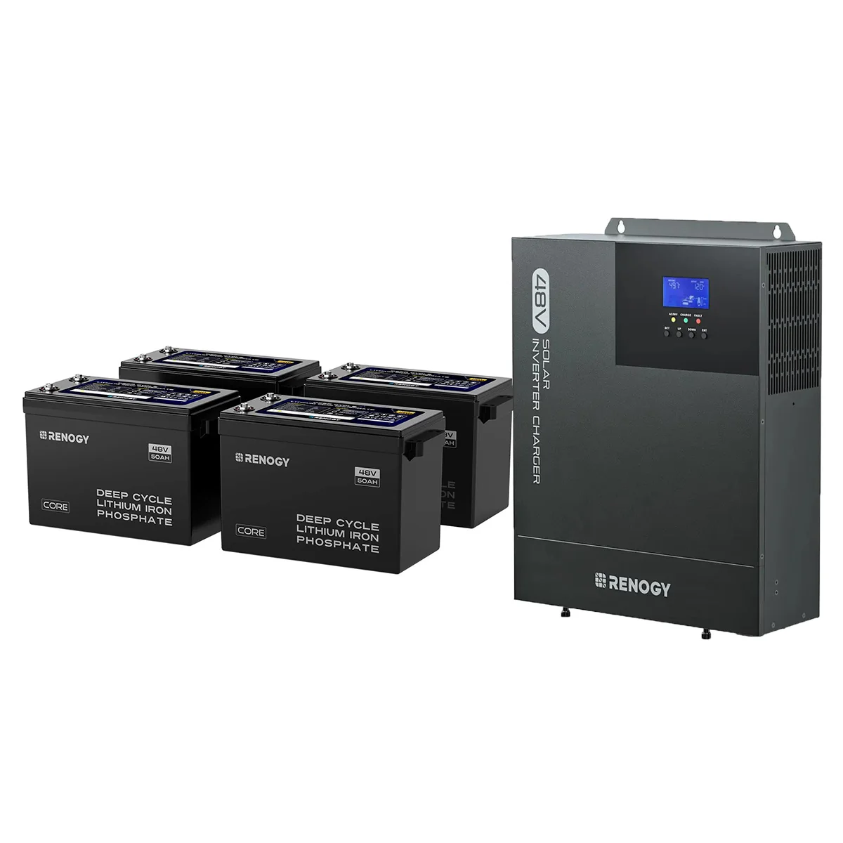 48V Premium Backup System – 50Ah Self-Heating LiFePO4 Battery & 3500W Pure Sine Wave Solar Inverter Charger - Image 2