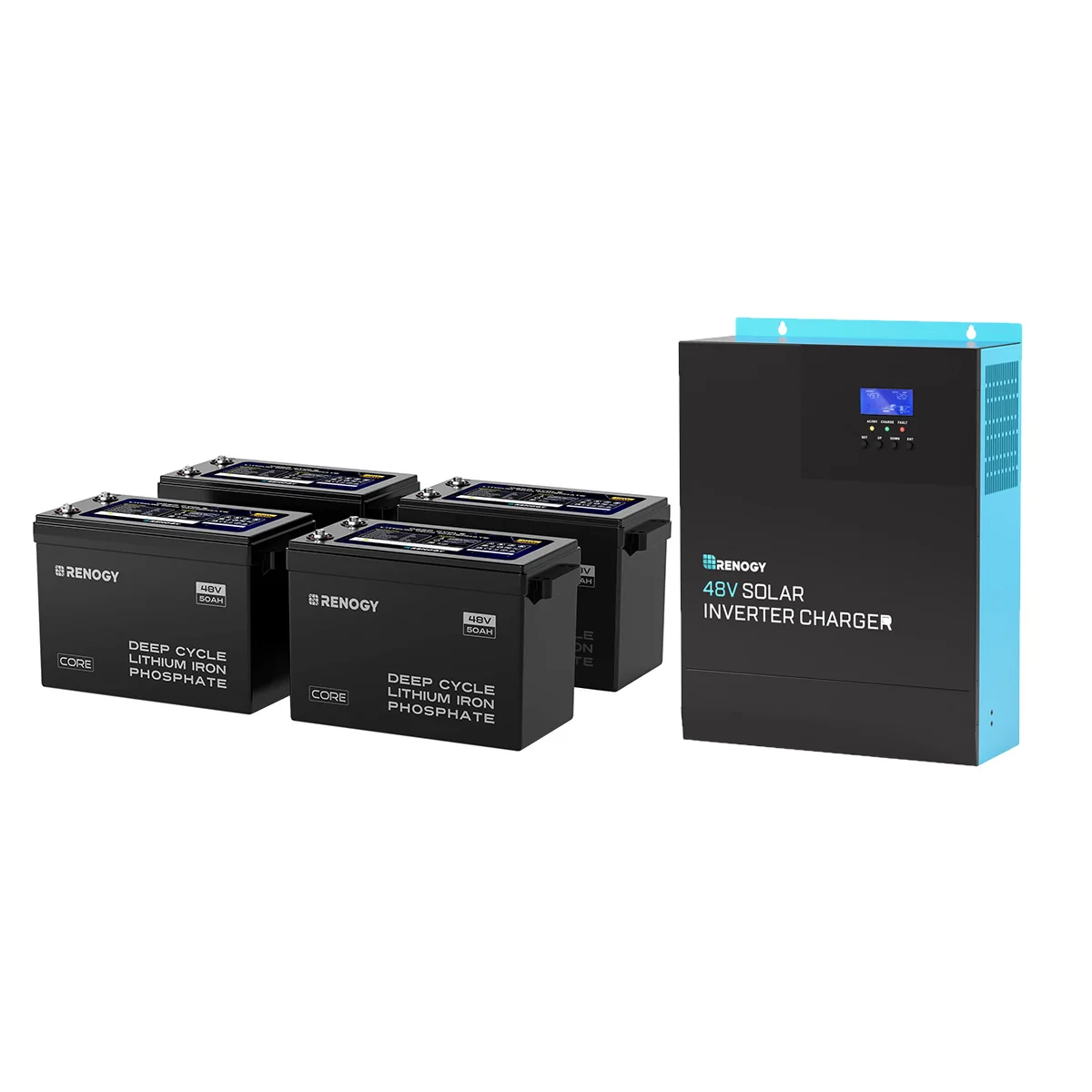 48V Standard Backup System – 50Ah Self-Heating LiFePO4 Battery & 3500W Solar Inverter Charger - Image 2
