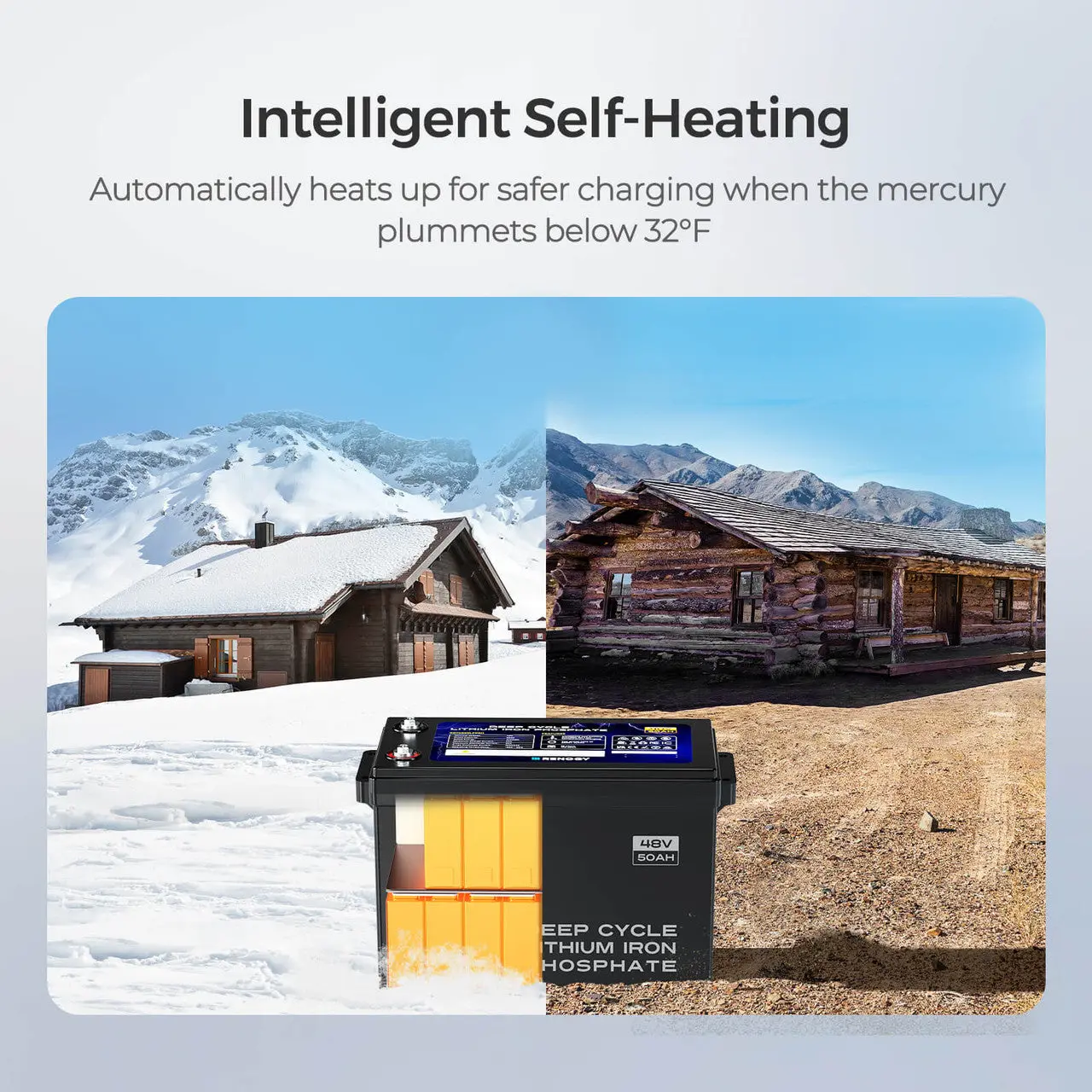 48V 50Ah Smart Lithium Iron Phosphate Battery w/Self-heating | Core Series - Image 7
