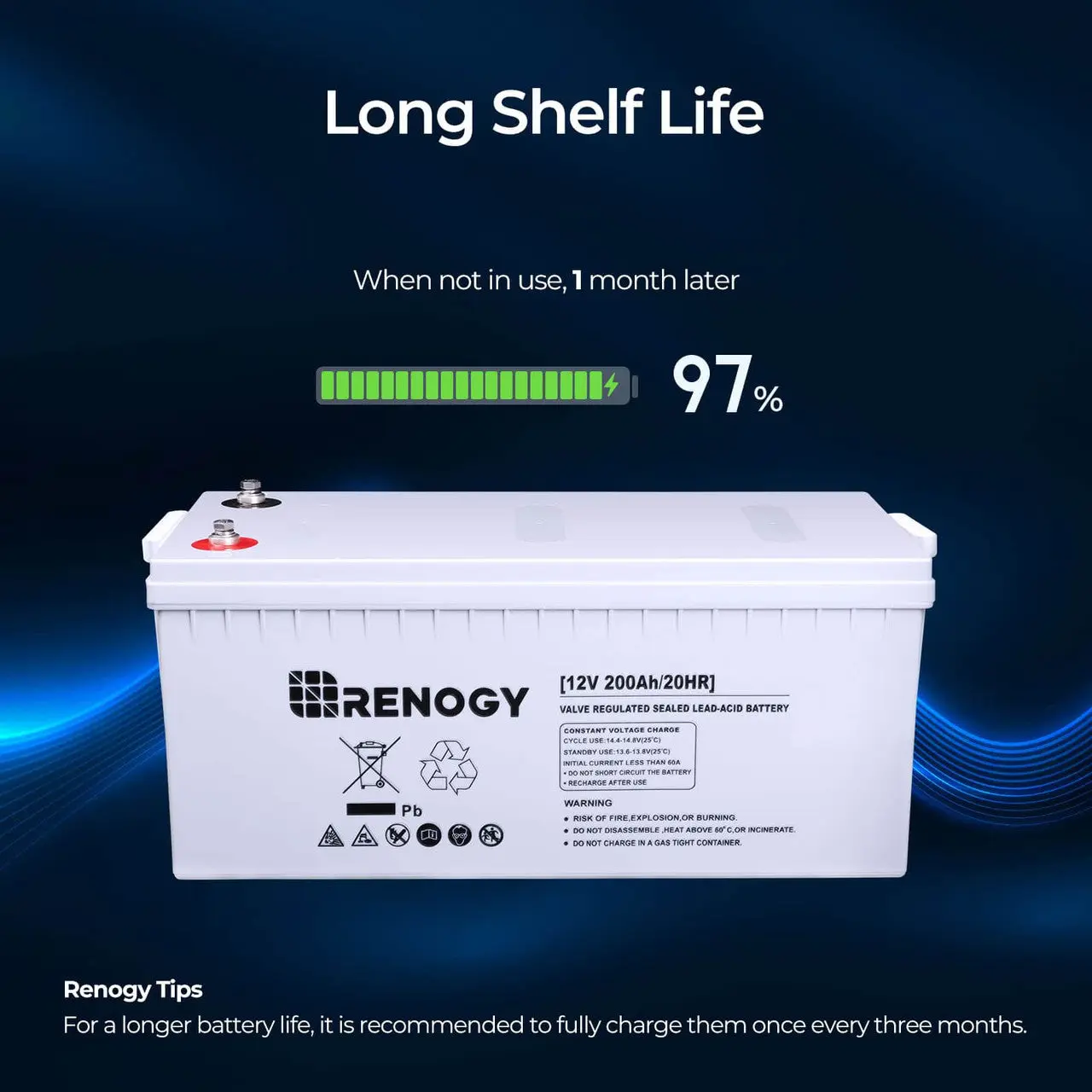 12V 100Ah/200Ah Deep Cycle AGM Battery - Image 9
