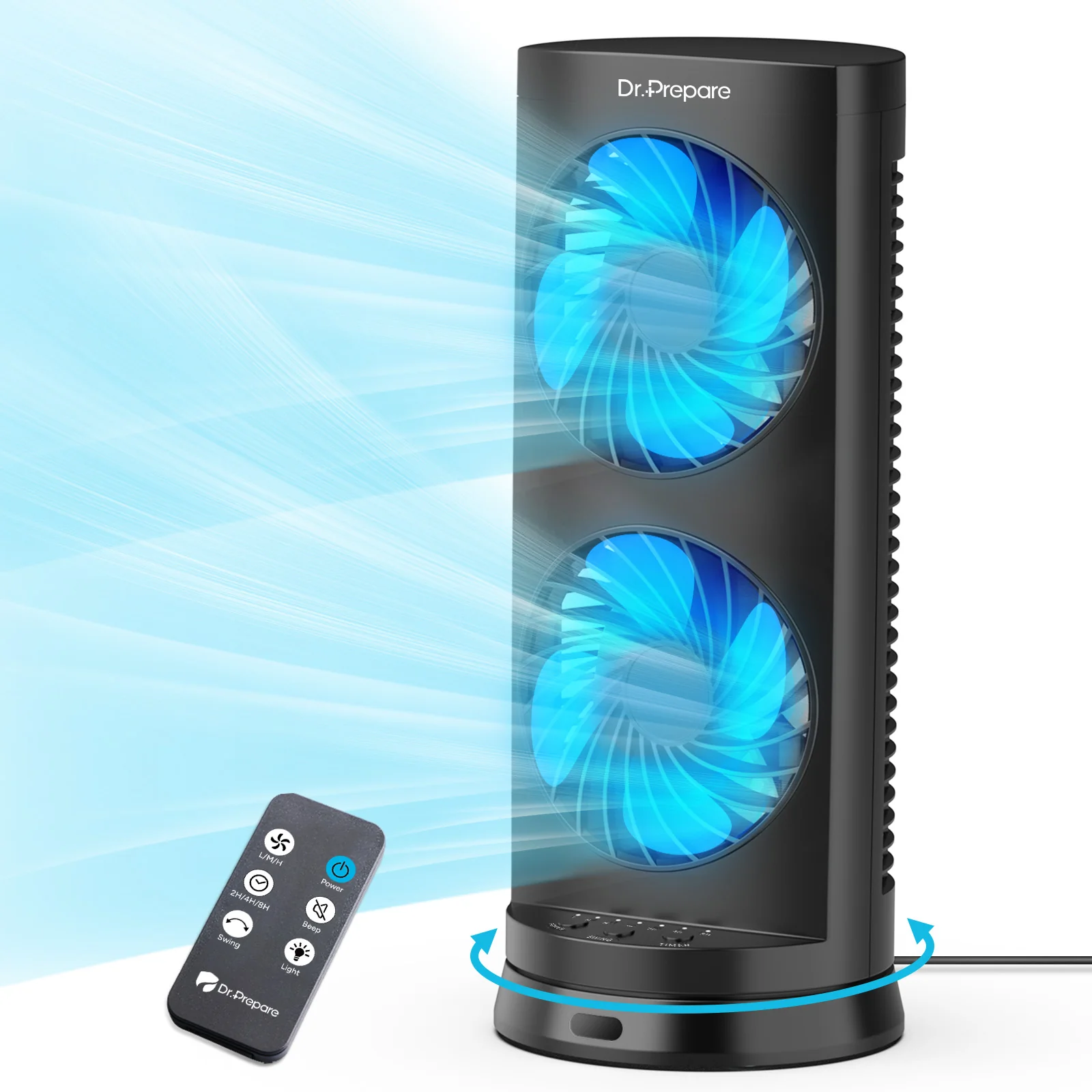 Dr.Prepare 10W DC Tower Fan with Remote - Image 4
