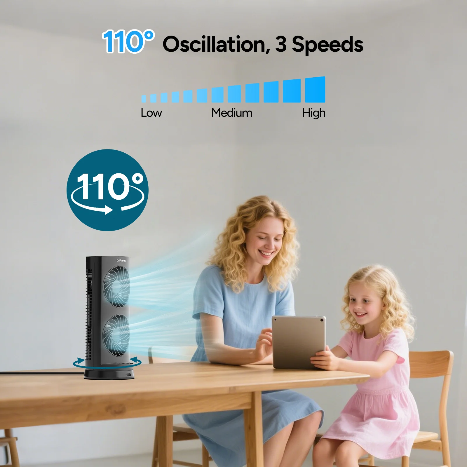 Dr.Prepare 10W DC Tower Fan with Remote - Image 8