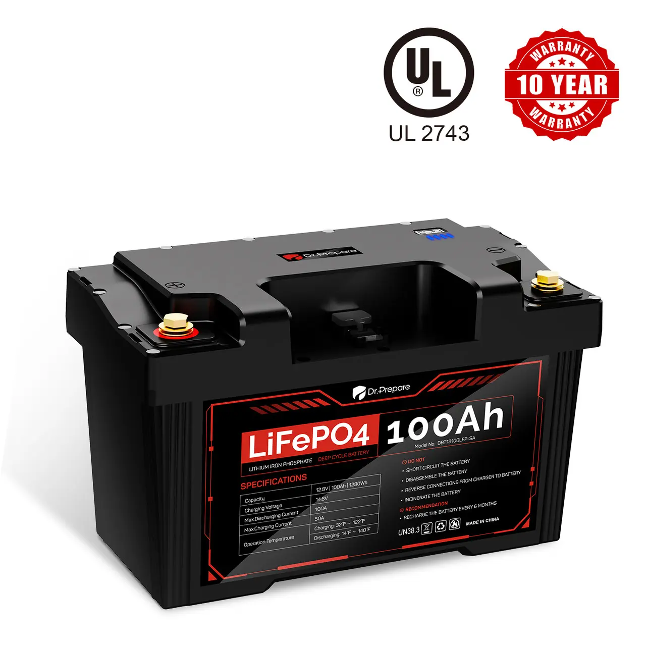 Dr.Prepare 2-in-1 PowerMax LiFePO4 Battery and Portable DC Power Station - Image 13