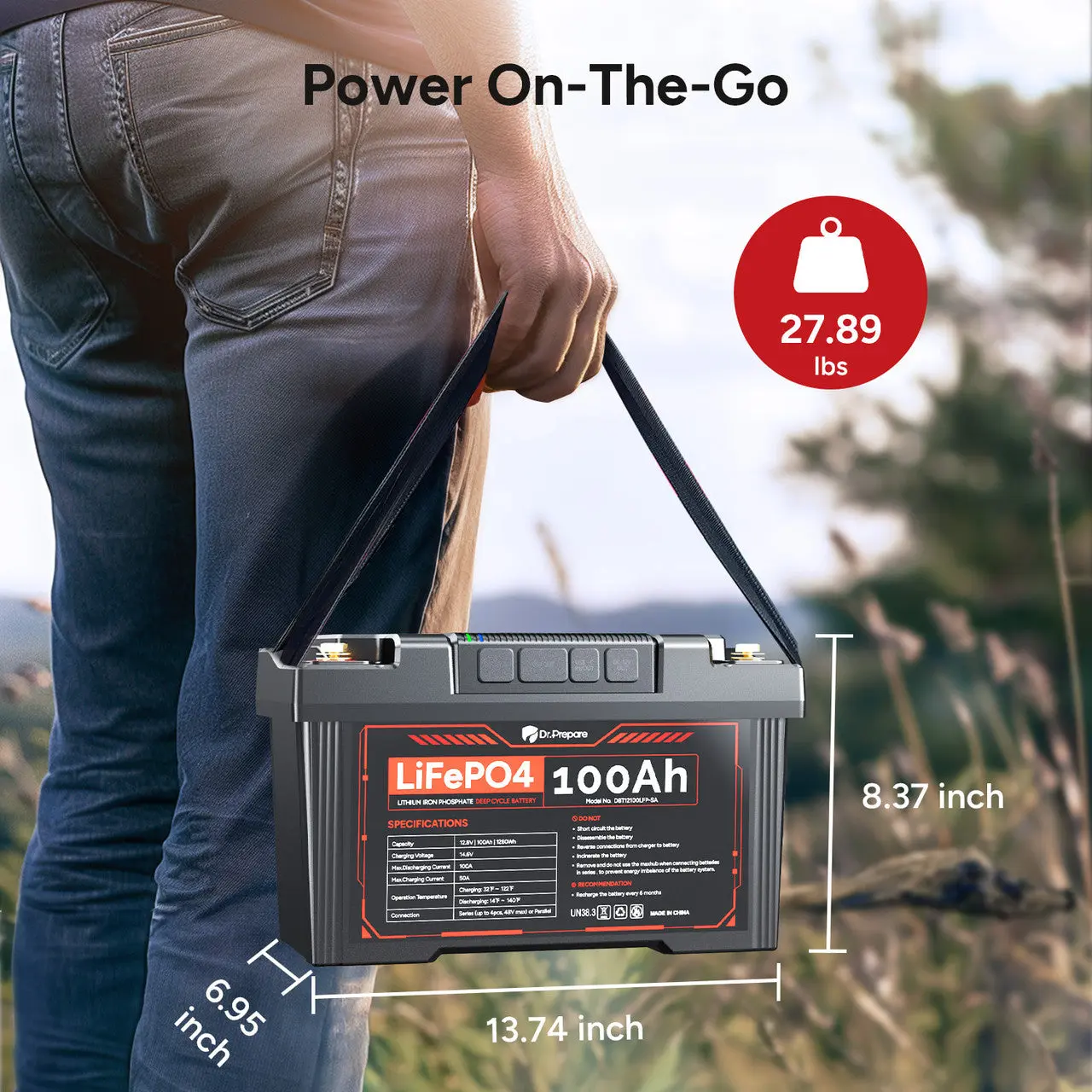 Dr.Prepare 2-in-1 PowerMax LiFePO4 Battery and Portable DC Power Station - Image 7