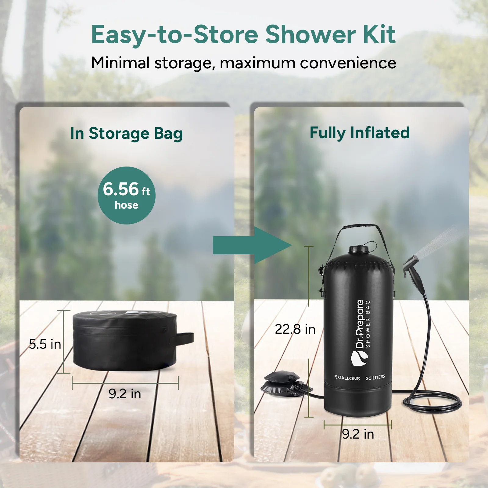 Dr.Prepare 20L Camping Shower Bag - Image 5