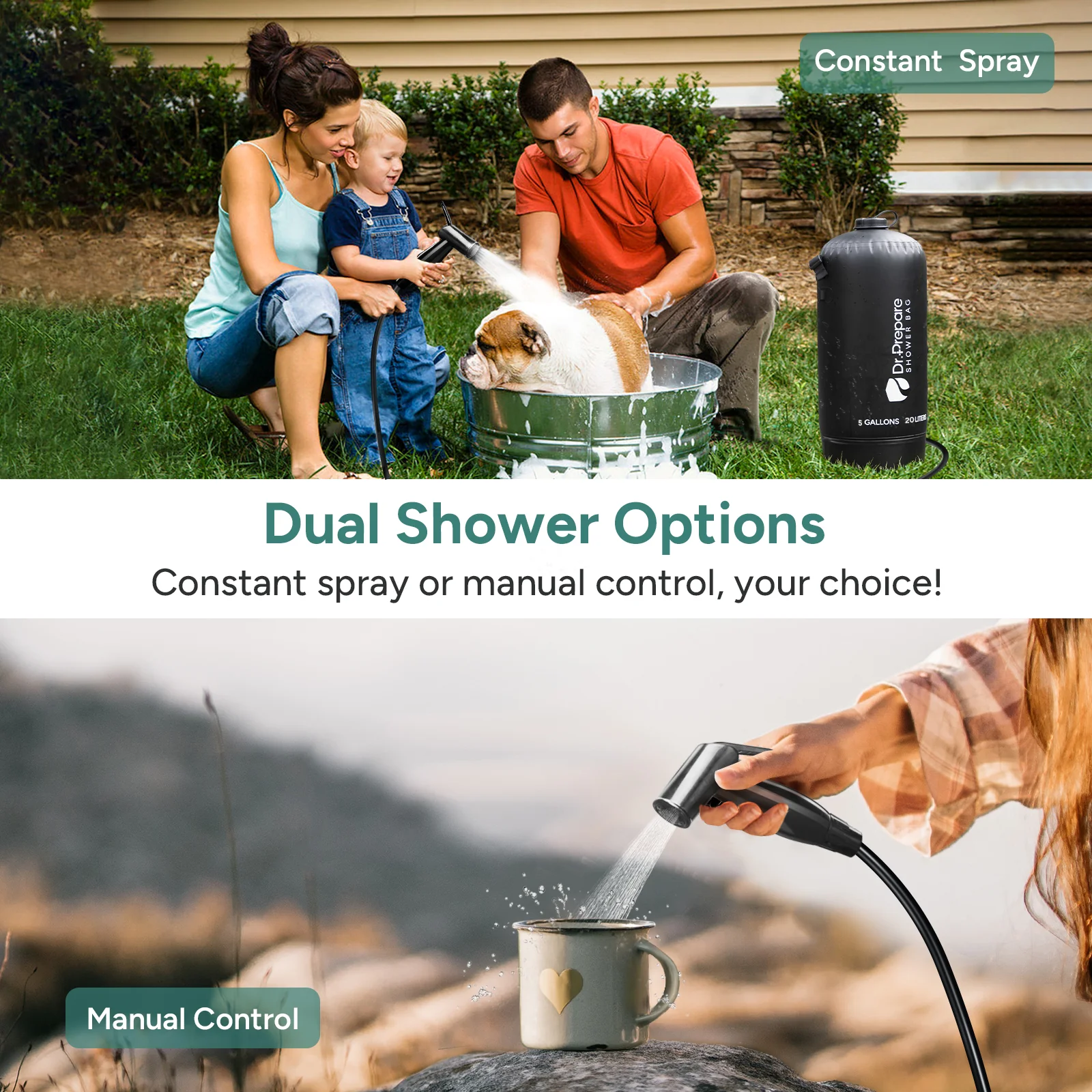 Dr.Prepare 20L Camping Shower Bag - Image 6