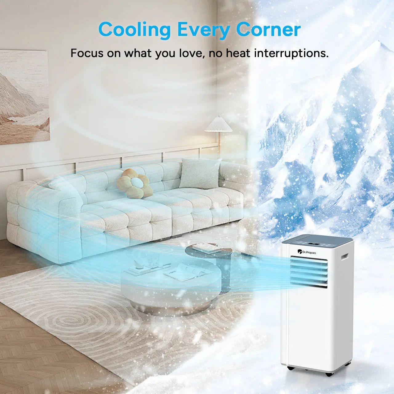 Dr.Prepare 8000 BTU Smart WiFi Portable Air Conditioner - Image 4