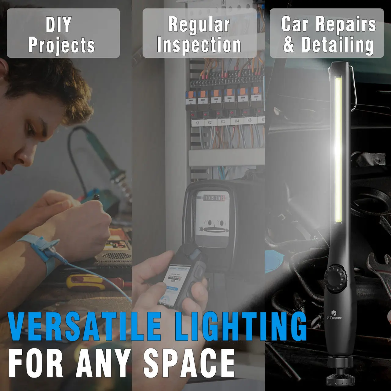 Dr. Prepare LED Work Light, 700 Lumens Rechargeable Work Light - Image 13