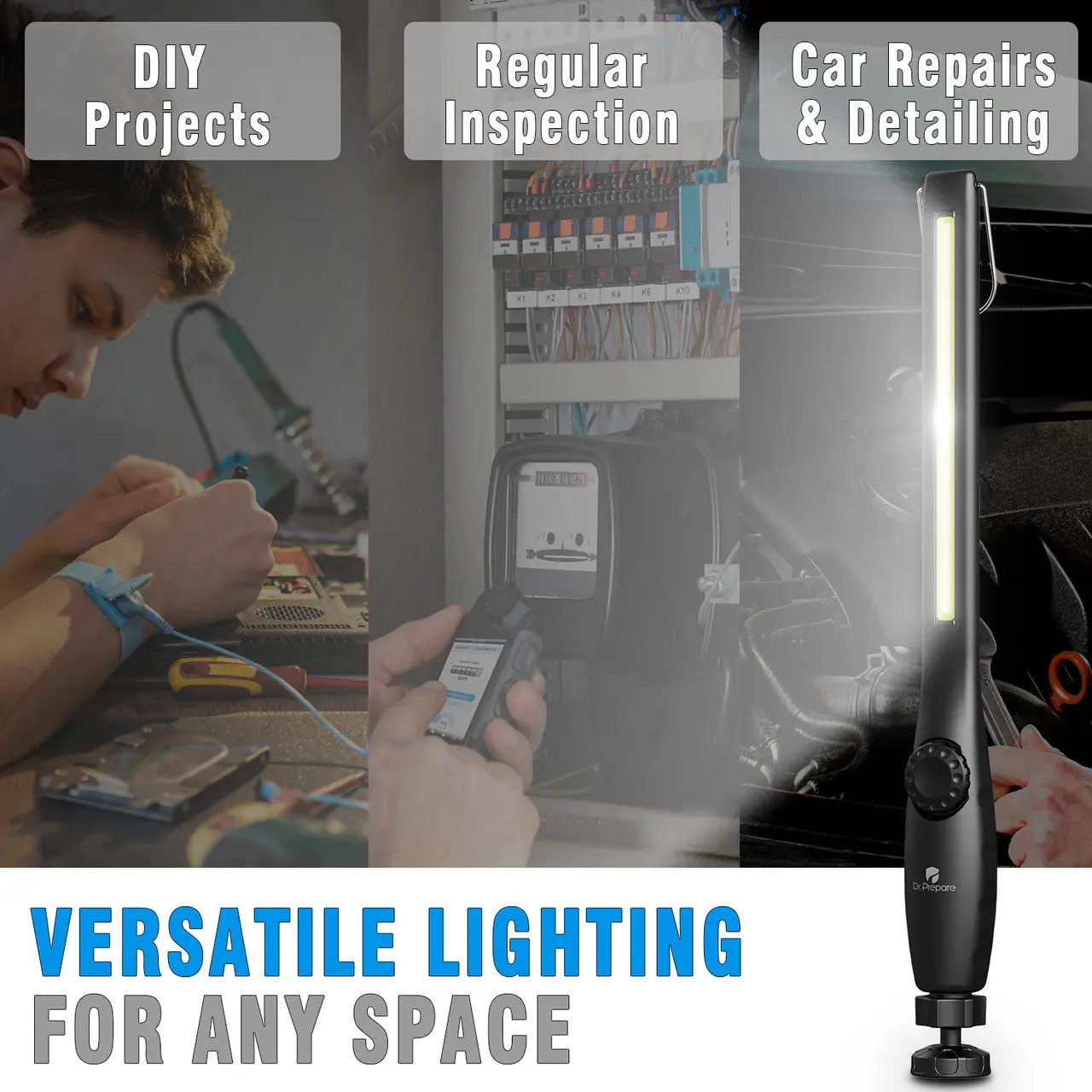 Dr. Prepare LED Work Light, 700 Lumens Rechargeable Work Light - Image 16