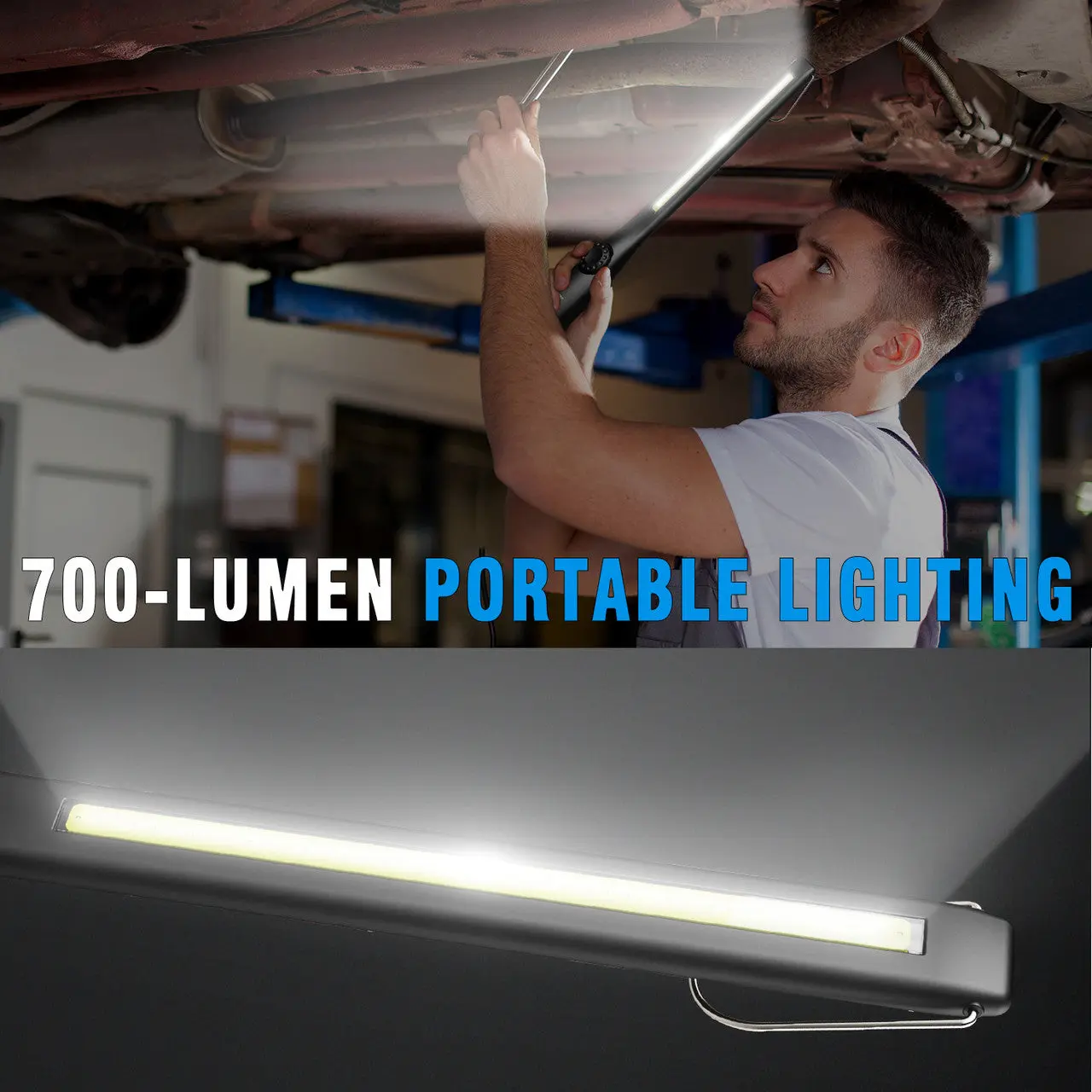 Dr. Prepare LED Work Light, 700 Lumens Rechargeable Work Light - Image 4