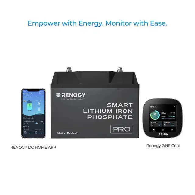 12V  100Ah Smart Lithium Iron Phosphate Battery w/Bluetooth & Self-heating Function | Pro Series - Image 5