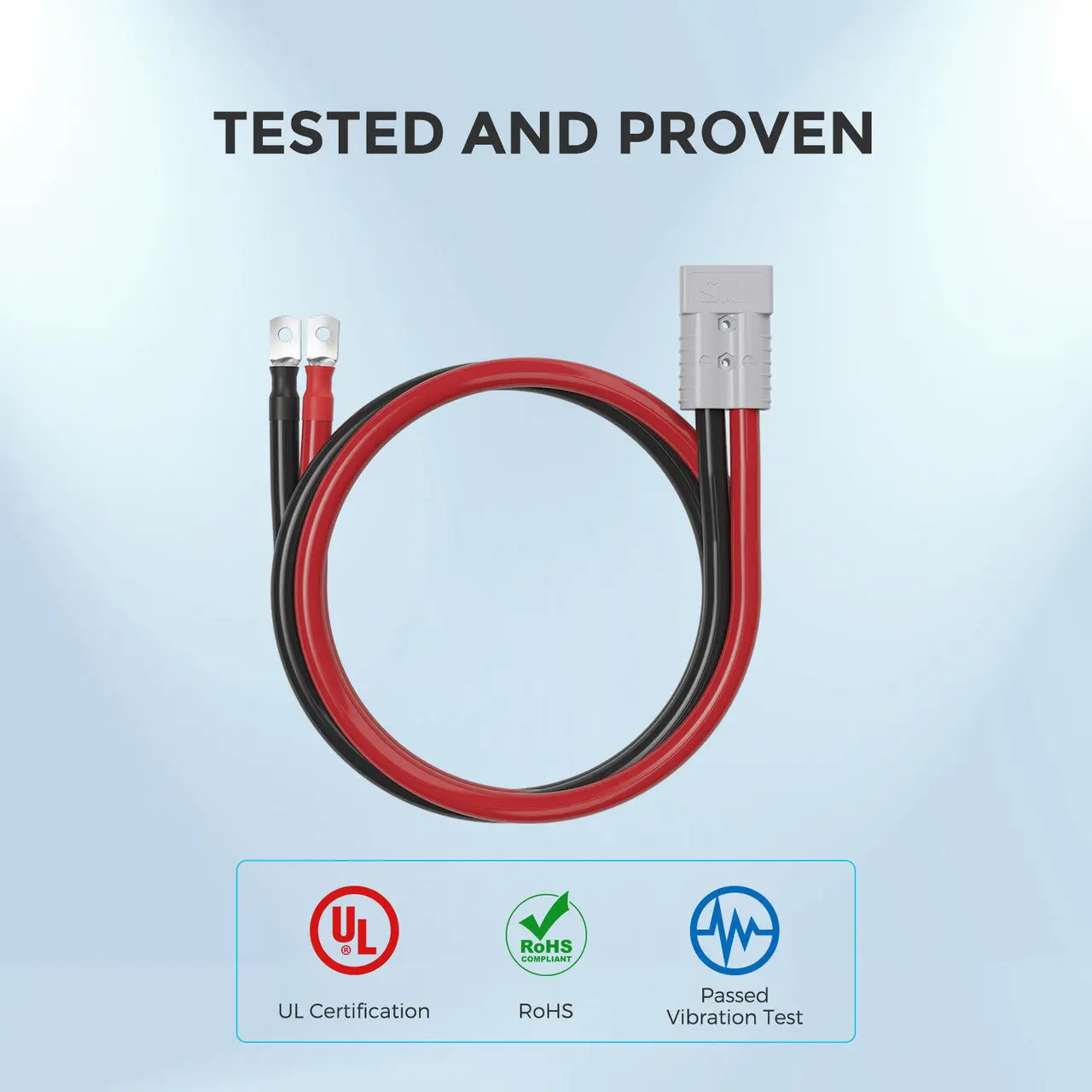Renogy 1FT 4/0AWG Anderson Adapter Cable(Anderson SB350 - 3/8 in Lugs) - Image 5
