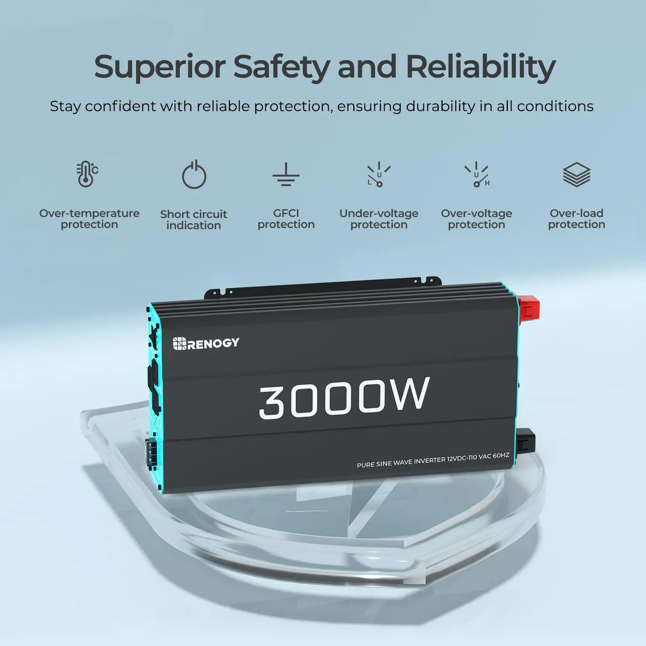 3000W/2000W/1000W/700W 12V Pure Sine Wave Inverter - Image 9